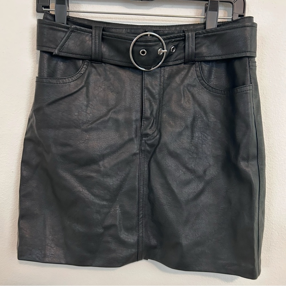 Bershka - faux leather skirt